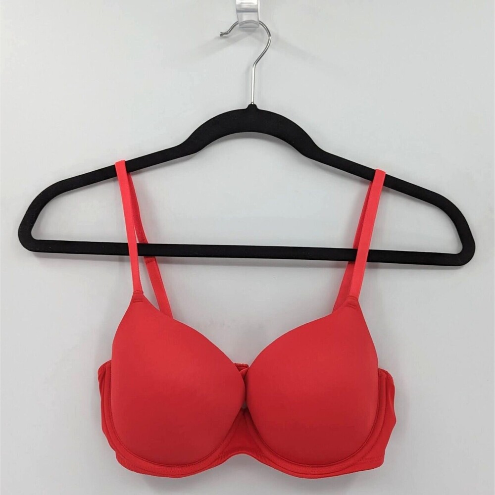 Victoria's Secret PINK Bra Women's 32D Red Lightly Lined